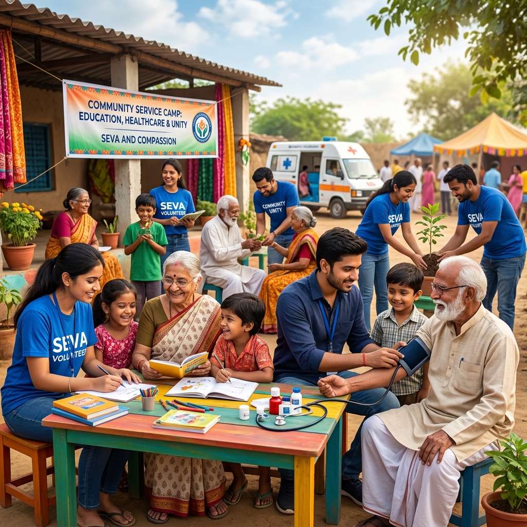 Volunteers serving the community