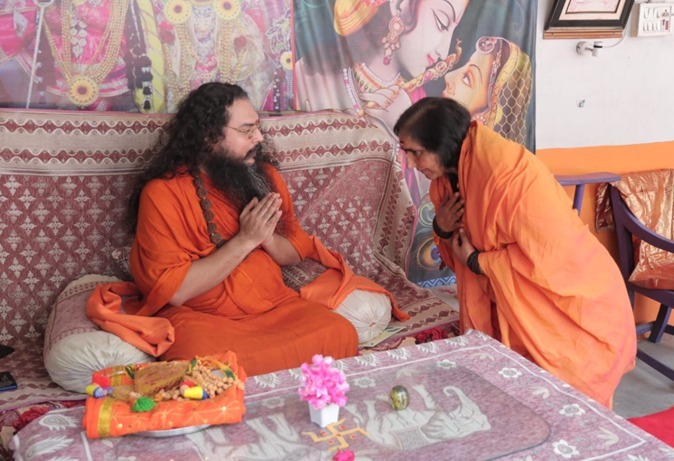 Swami Giving Blessings