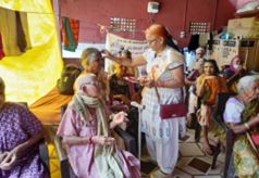 Elders & Care — Swami with Elderly